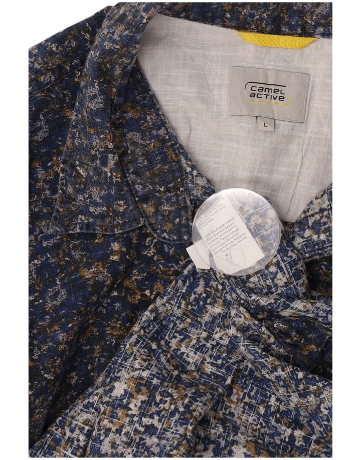 Ανδρικό πουκάμισο Camel Active Μεγάλο Navy Blue Floral Βαμβακερό