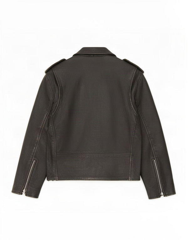 Ανδρικό δερμάτινο Biker Jacket Sheep Land UK 36 Small Black