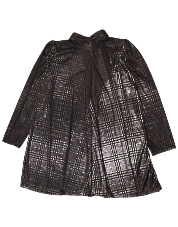 Νέα Fast Womens See Through Μπλούζα EU 44 XL Black Check Polyester