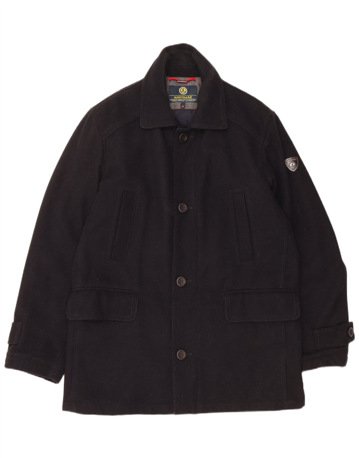 NAVIGARE Ανδρικό Πανωφόρι UK 38 Medium Black Wool