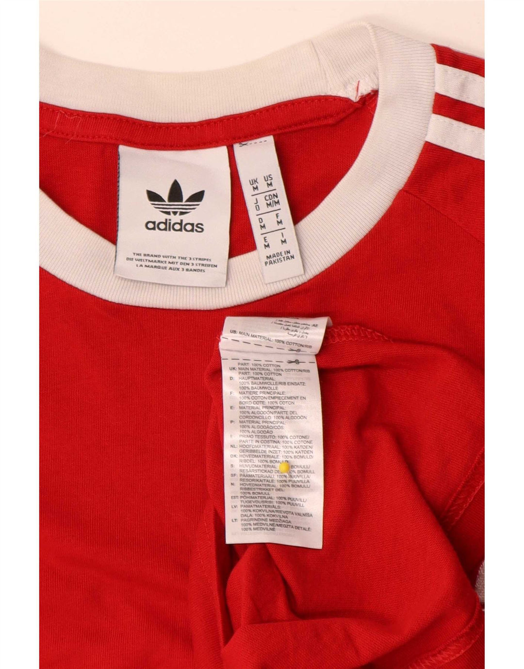 Ανδρικό T-Shirt Adidas Τοπ μεσαίο κόκκινο βαμβακερό