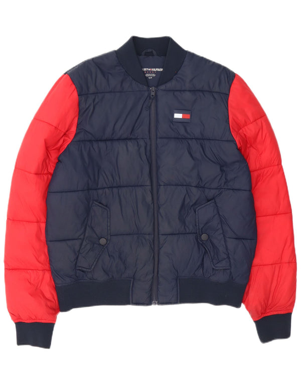 Tommy Hilfiger Ανδρικό μπουφάν με επένδυση UK 36 Small Navy Blue Colorblock