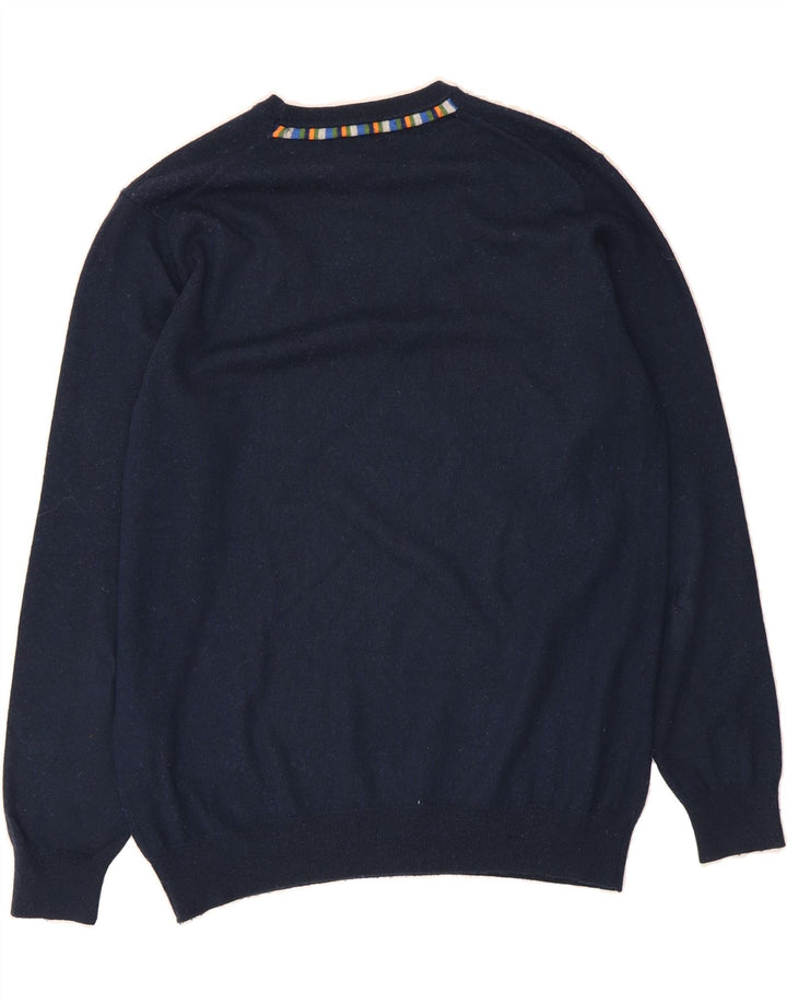 HARMONT & BLAINE Mens Crew Neck Jumper Sweater 2XL Navy Blue Wool Vintage Harmont & Blaine and Second-Hand Harmont & Blaine from Messina Hembry 