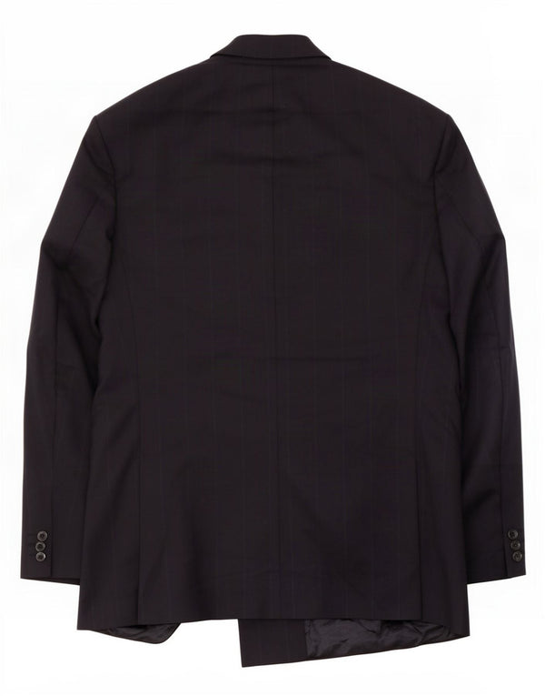 Marks & Spencer Ανδρικό Longline Blazer Jacket UK 42 Large Navy Blue Pinstripe