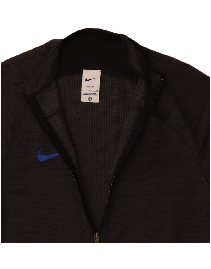 Ανδρική φόρμα γυμναστικής NIKE Dri Fit Μπουφάν με μικρό γκρι πολυεστέρα