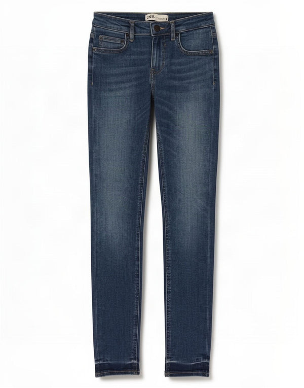 Zara Womens Skinny Jeans EU 34 2XS W24 L29 Blue Cotton