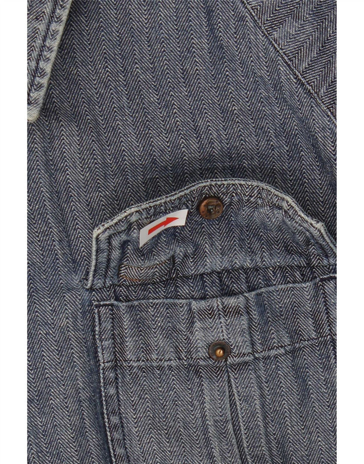Ανδρικό πουκάμισο Carhartt Slim Fit μεγάλο μπλε βαμβακερό ψαροκόκκαλο