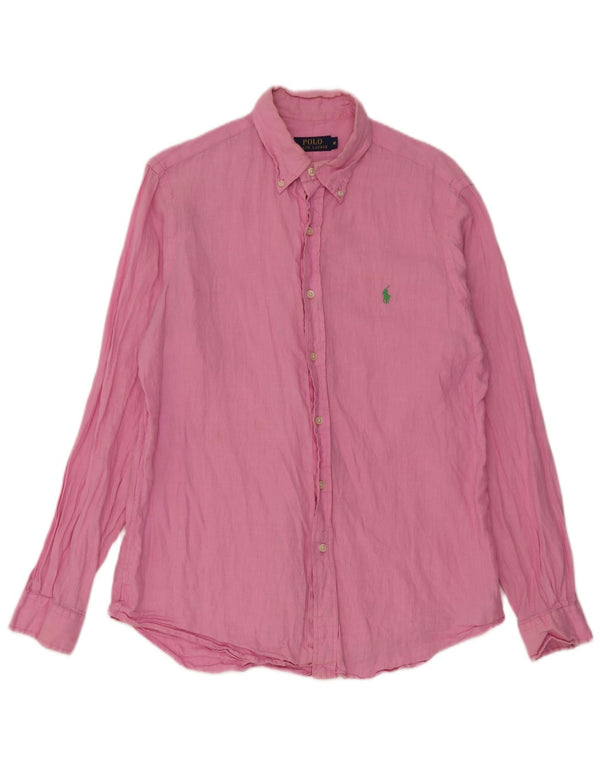 Ανδρικό πουκάμισο Polo Ralph Lauren Μεσαίο ροζ λινό