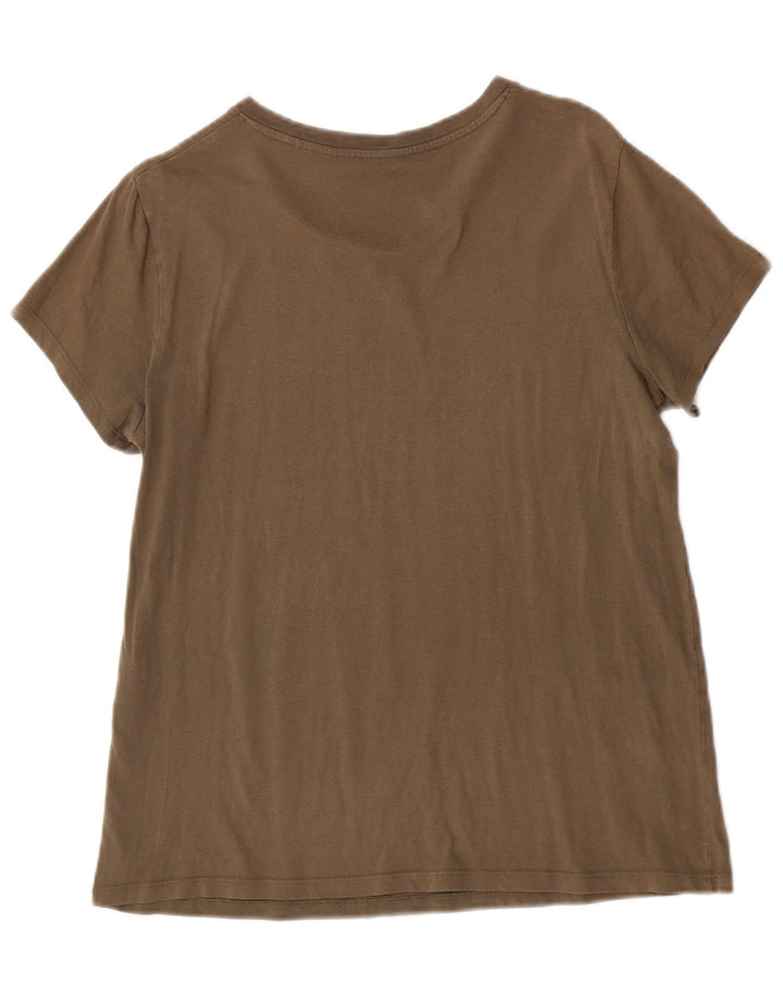 Γυναικείο γραφικό T-Shirt Levi's Top UK 14 Medium Khaki