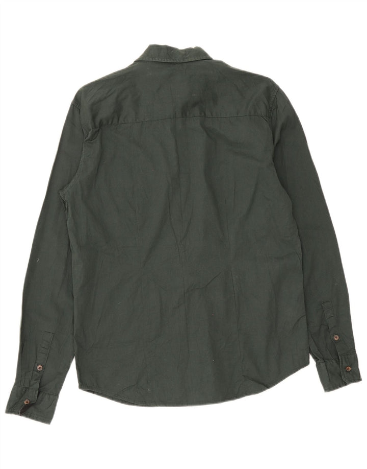 Wrangler Γυναικείο Slim Πουκάμισο UK 14 Μεσαίο πράσινο βαμβακερό