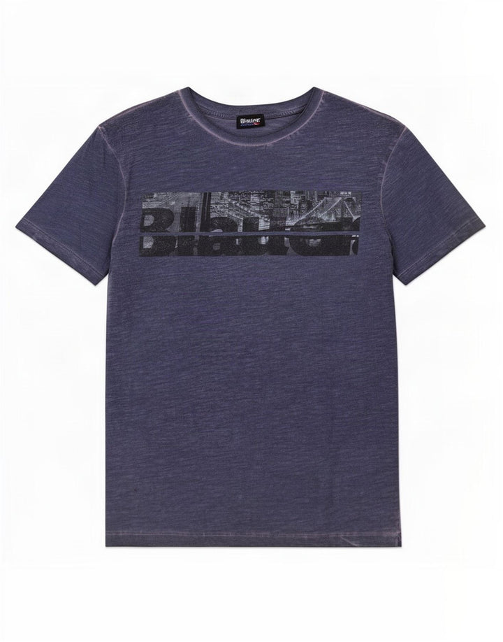 Ανδρικό γραφικό μπλουζάκι Blauer Top Medium Navy Blue