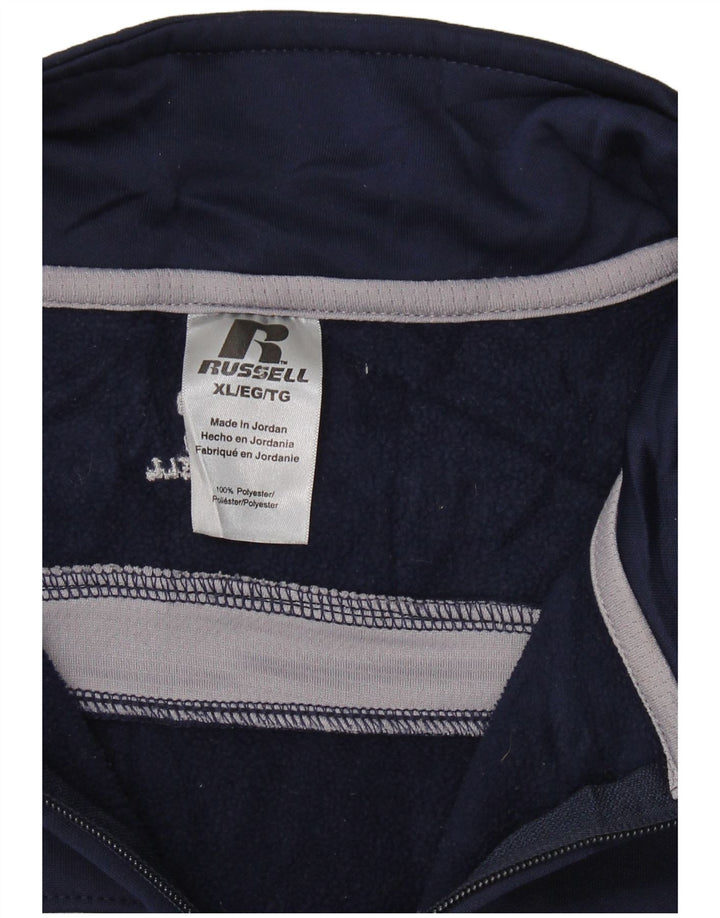Ανδρική αθλητική φόρμα RUSSELL ATHLETIC Top Jacket XL Navy Blue Colourblock