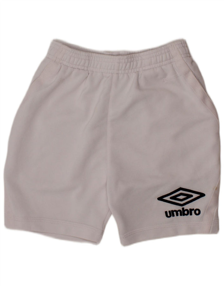 Γραφικό αθλητικό σορτς UMBRO για αγόρια 8-9 ετών Λευκό