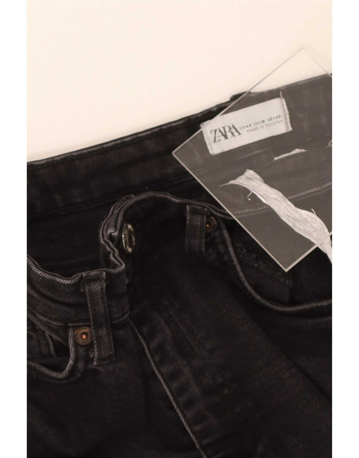 Zara Γυναικείο Τζιν EU 42 Large W32 L30 Μαύρο βαμβακερό