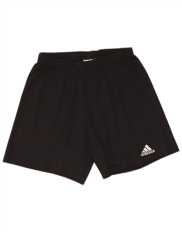 Ανδρικό σορτς Adidas Climalite από μεσαίο μαύρο πολυεστέρα