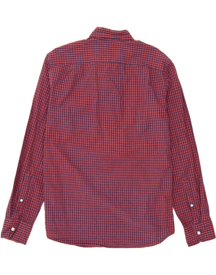 J. CREW Mens Slim Shirt Medium Red Gingham Cotton Vintage J. Crew and Second-Hand J. Crew from Messina Hembry 