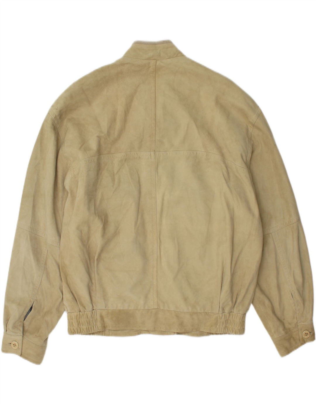STRIWA Mens Suede Bomber Jacket IT 48 Medium Beige Leather Vintage Striwa and Second-Hand Striwa from Messina Hembry 