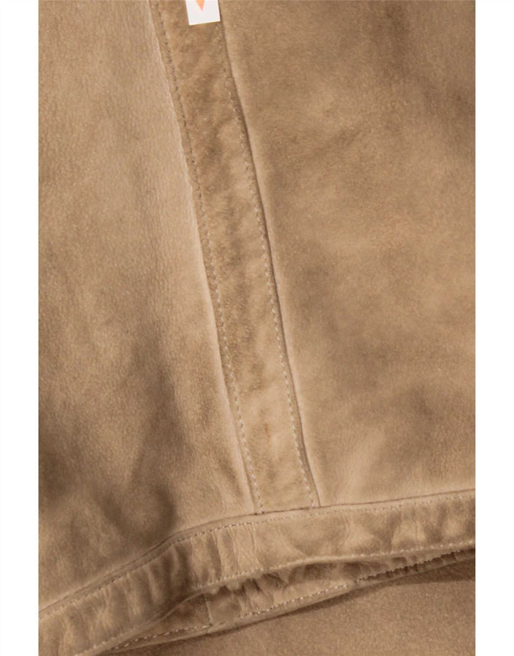 Vintage γυναικείο παλτό 3/4 μανίκι Shearling UK 14 Medium Beige