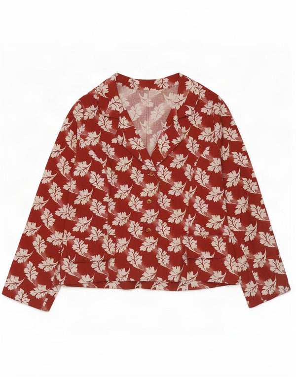 Vintage γυναικεία ζακέτα UK 12 Medium Red Floral