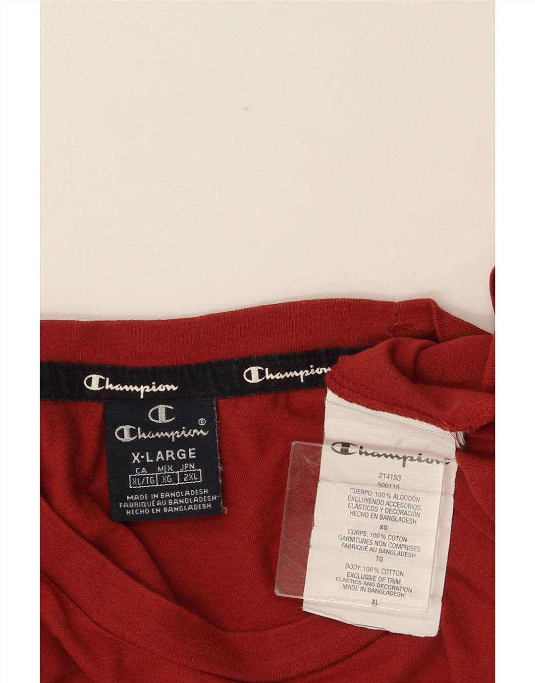 Ανδρικό T-Shirt CHAMPION Top XL Κόκκινο βαμβακερό