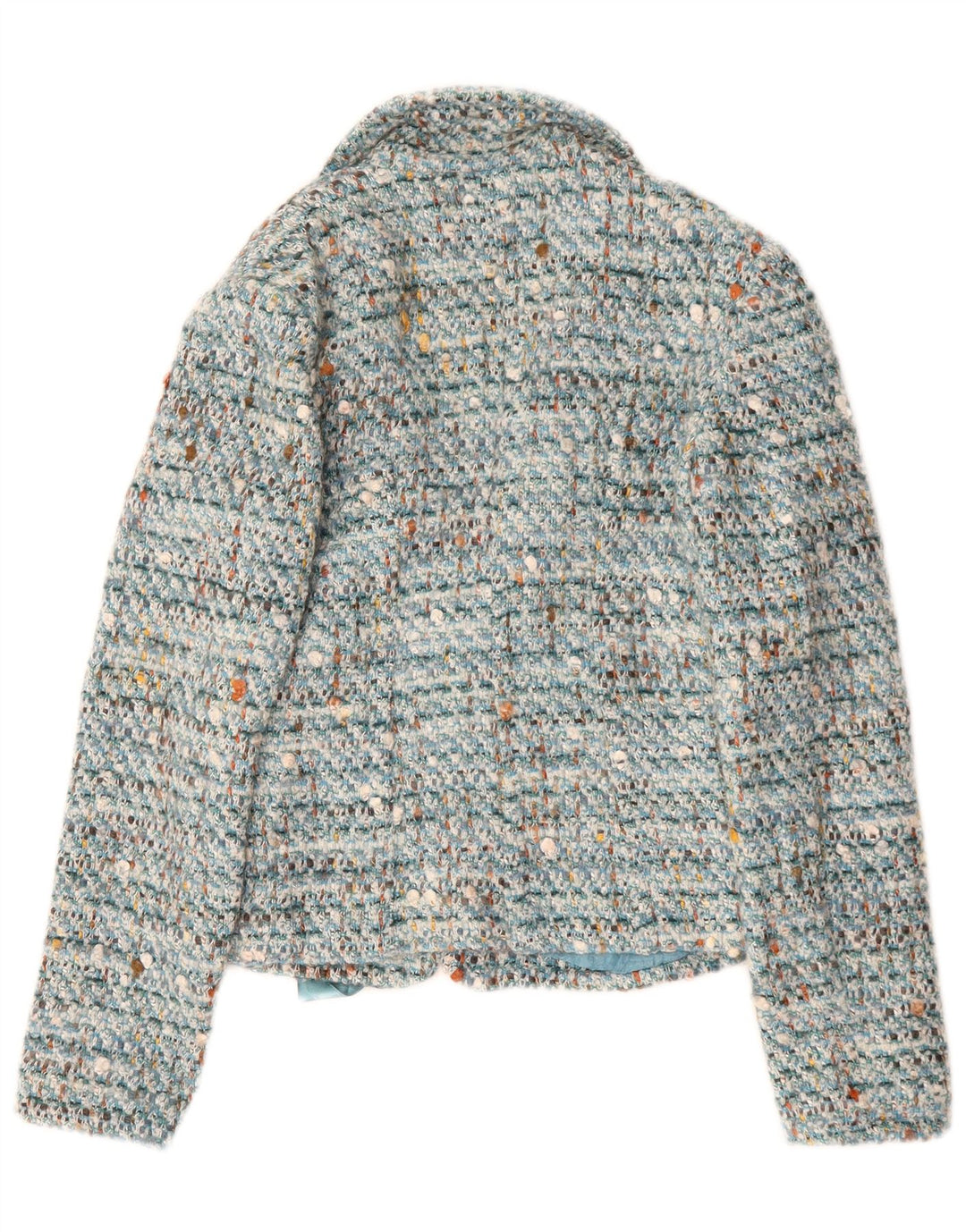 Luisa Spagnoli Γυναικείο μπουφάν μπλέιζερ γραβάτα μπροστά IT 40 Small Blue Flecked