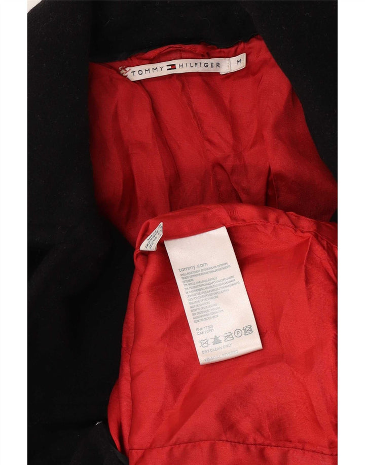 Tommy Hilfiger Γυναικείο παλτό μπιζελιού UK 12 μεσαίο μαύρο μαλλί