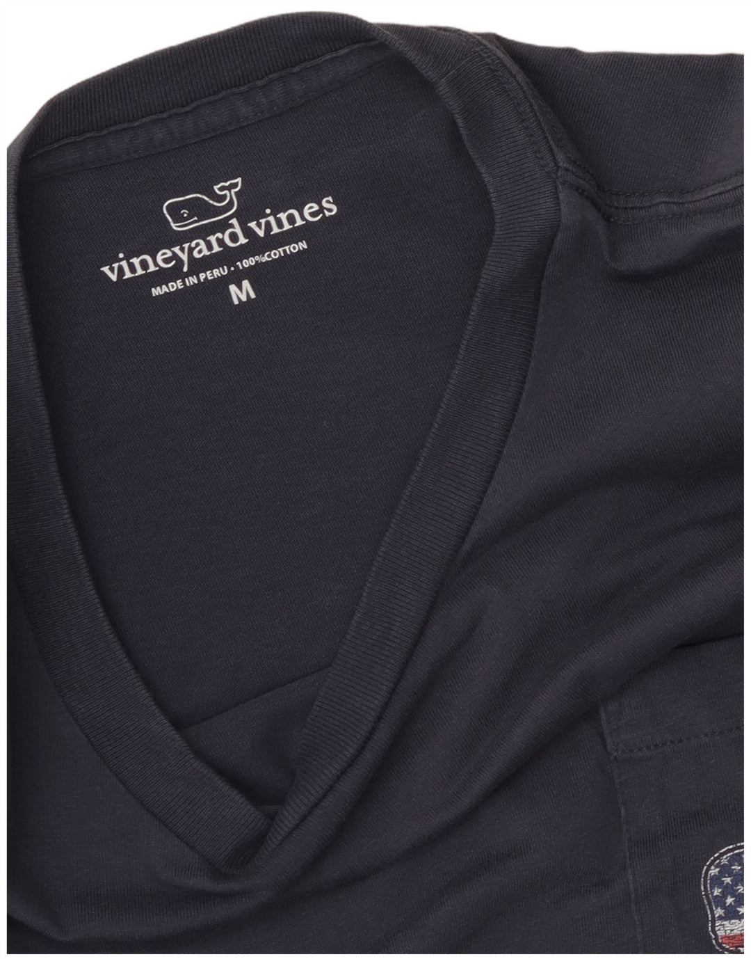 Vineyard Vines Ανδρικό γραφικό μπλουζάκι USA Top Medium Navy Blue από βαμβάκι