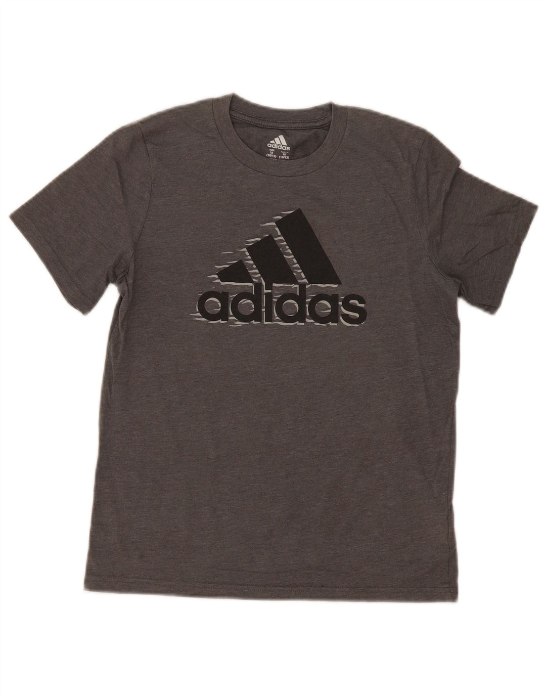 Γραφικό T-Shirt Adidas Boys Top 10-11 ετών Μεσαίο γκρι βαμβακερό