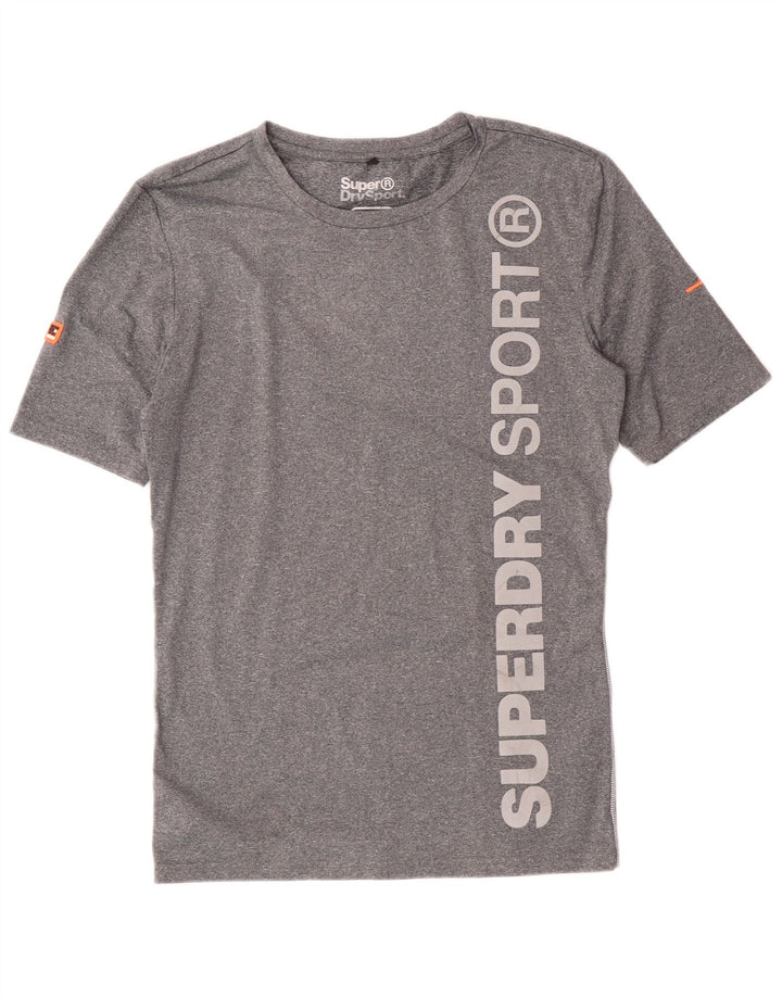 Γυναικείο γραφικό μπλουζάκι Superdry Top UK 14 Large Grey Flecked Polyester
