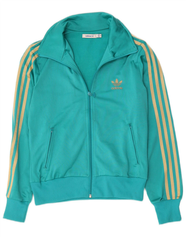 Γυναικεία αθλητική φόρμα γραφικών Adidas Top Jacket IT 46 Medium Green Polyester