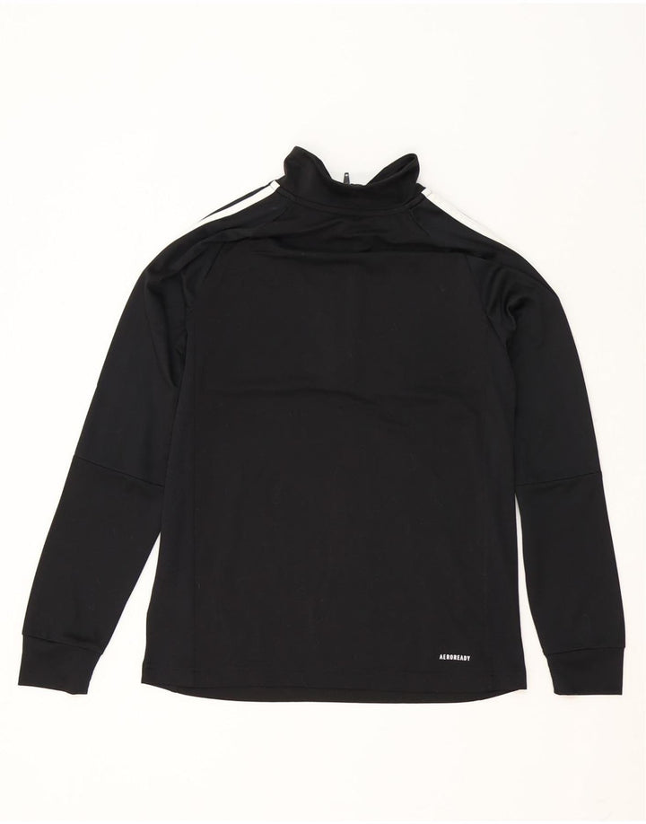Adidas Boys Aeroready φόρμα πουλόβερ με φερμουάρ 13-14 ετών Μαύρο