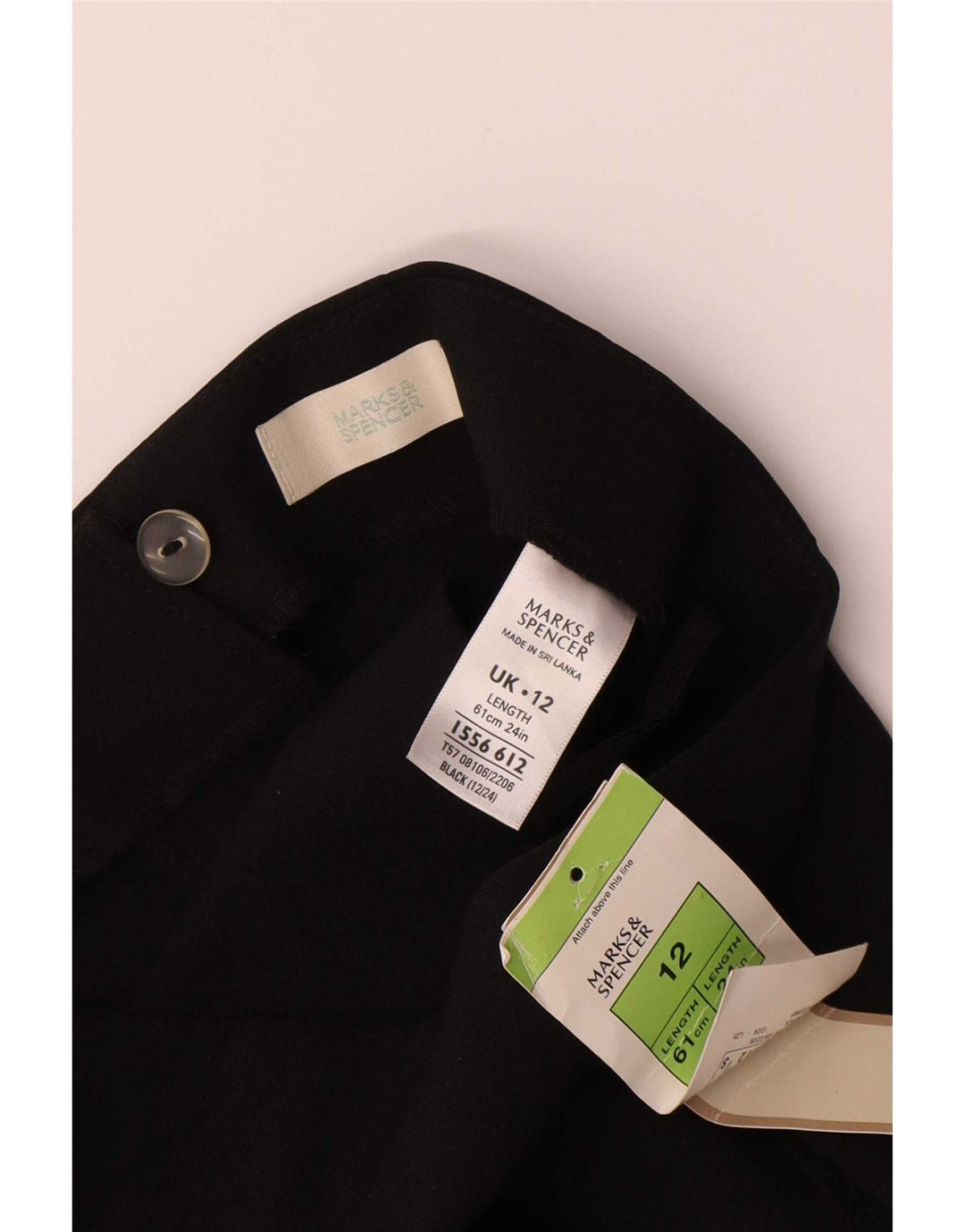 Marks & Spencer Γυναικεία Pencil Φούστα UK 12 Medium W34 Black Polyester