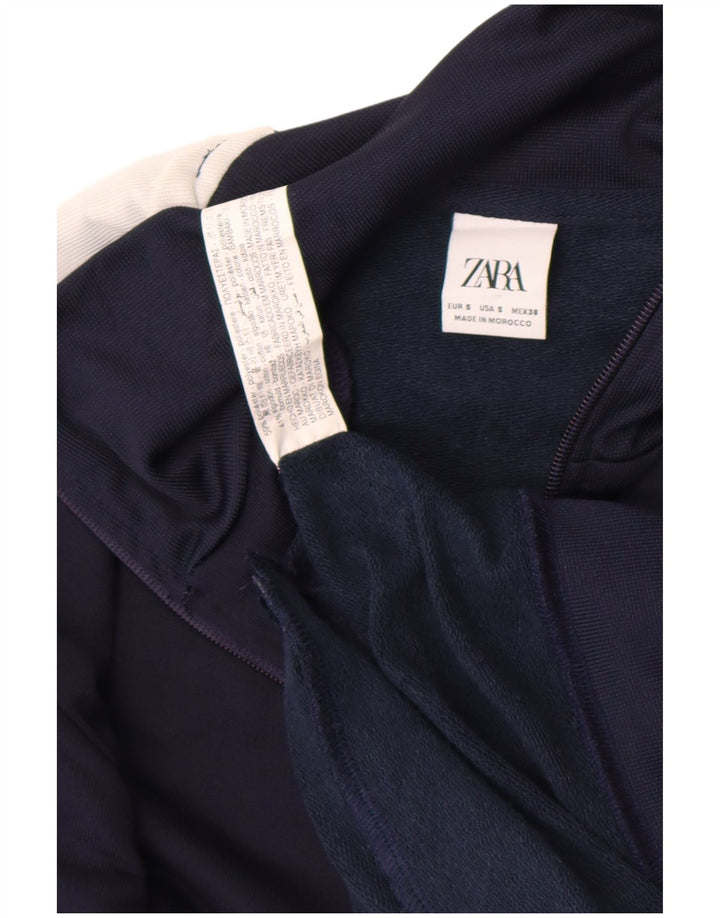 Ανδρική αθλητική φόρμα Zara Μπουφάν Small Navy Blue Colorblock Polyester