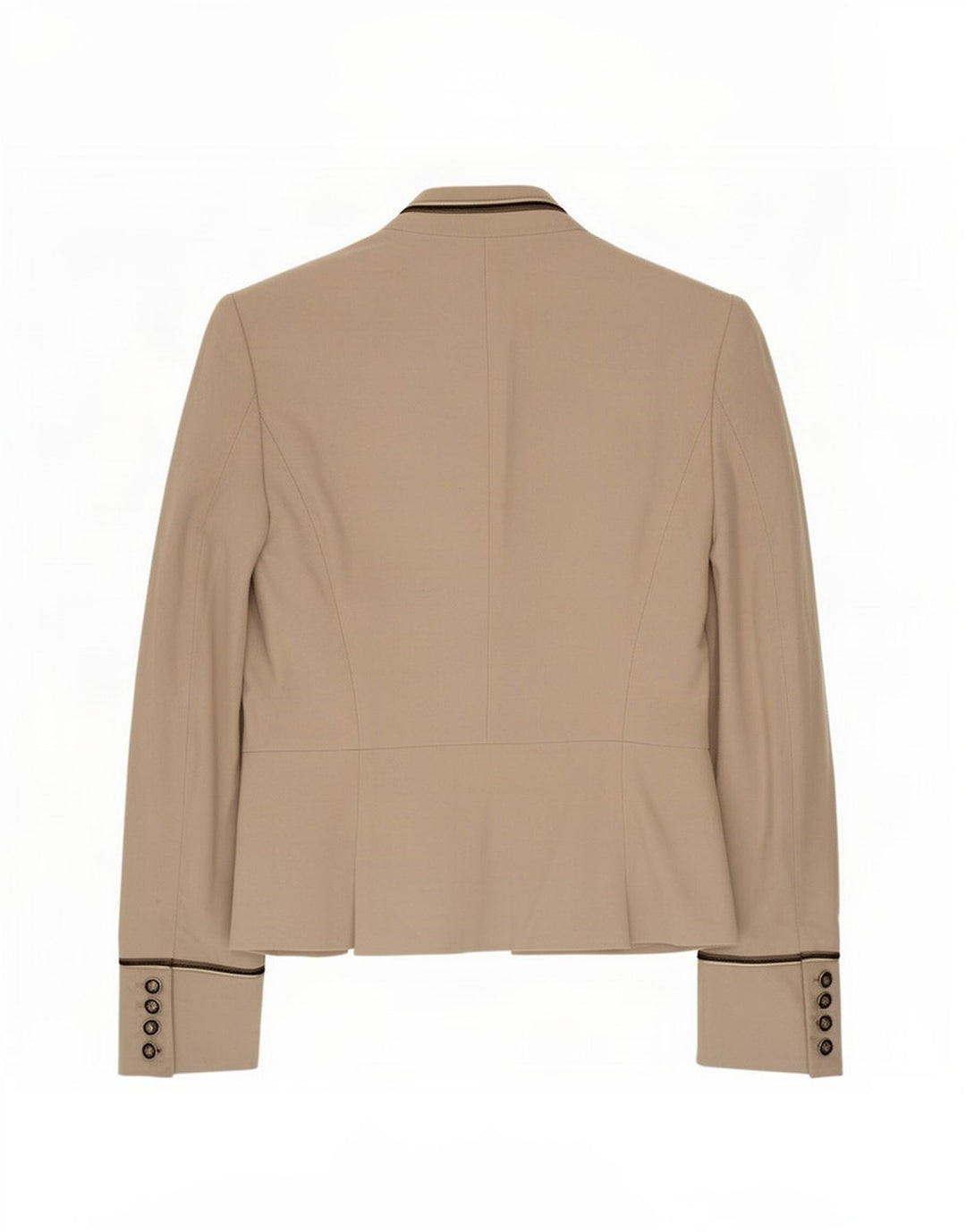 Zara Γυναικείο σακάκι blazer με 4 κουμπιά UK 6 XS Μπεζ βαμβακερό