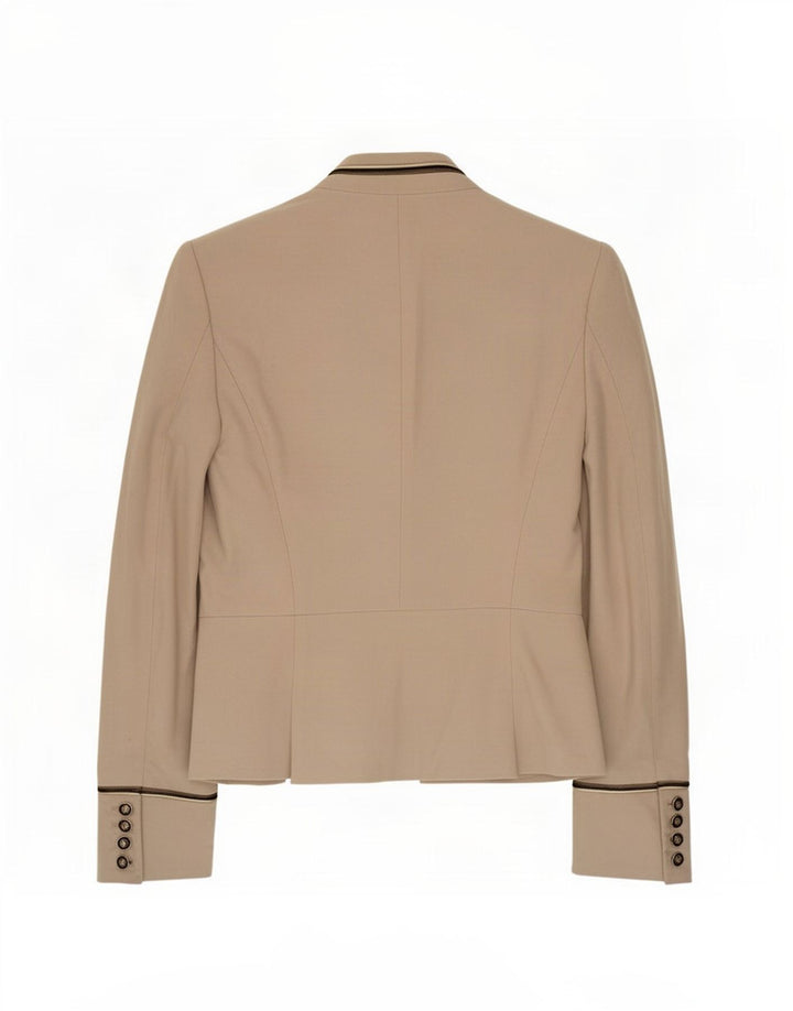 Zara Γυναικείο σακάκι blazer με 4 κουμπιά UK 6 XS Μπεζ βαμβακερό