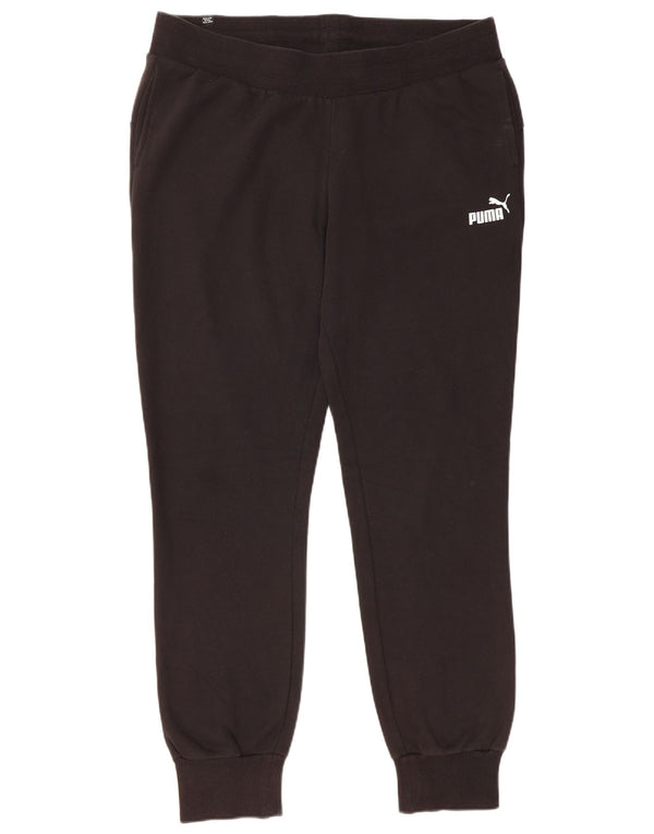 PUMA Γυναικεία αθλητική φόρμα Παντελόνι Joggers UK 16 Large Μαύρο Βαμβακερό