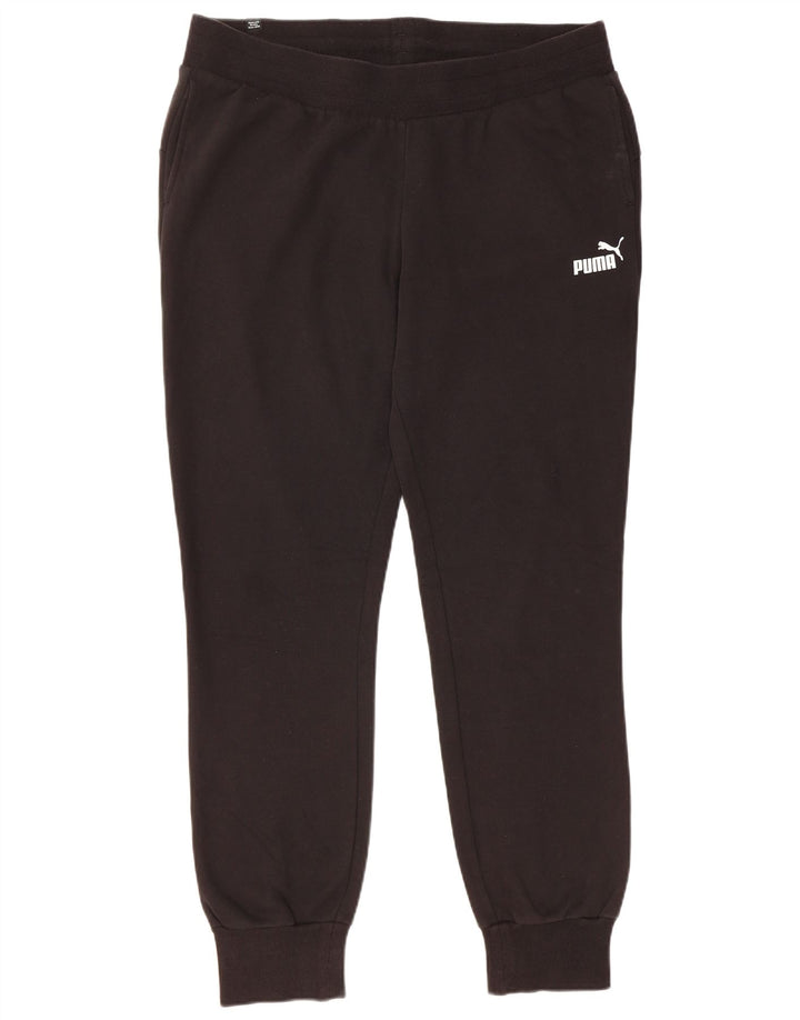 PUMA Γυναικεία αθλητική φόρμα Παντελόνι Joggers UK 16 Large Μαύρο Βαμβακερό