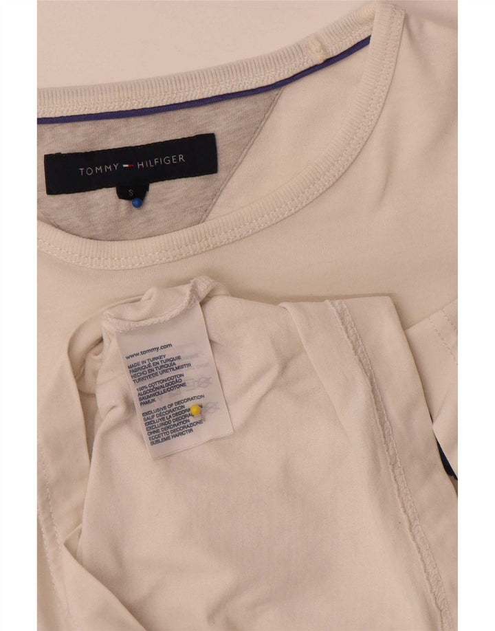 Tommy Hilfiger Ανδρικό γραφικό T-Shirt Top Μικρό λευκό βαμβακερό