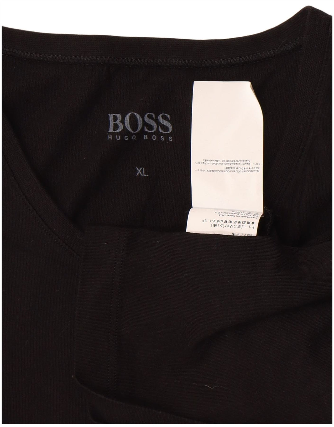 Ανδρικό T-Shirt HUGO BOSS Top XL Μαύρο βαμβακερό