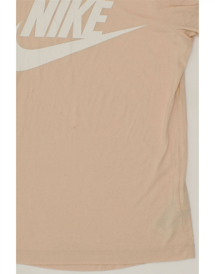 NIKE Womens Graphic T-Shirt Top UK 10 Small Beige Polyester Vintage Nike and Second-Hand Nike from Messina Hembry 