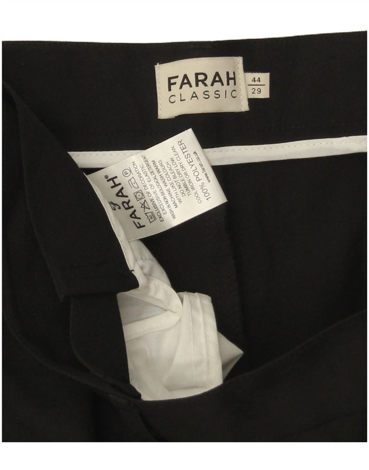 Farah Ανδρικό κλασικό λεπτό παντελόνι Chino W44 L29 Μαύρο πολυεστέρα