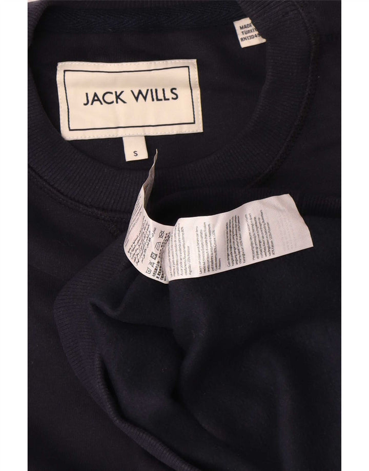 Jack Wills Ανδρικό Φούτερ Jumper Μικρό Ναυτικό Μπλε Βαμβακερό