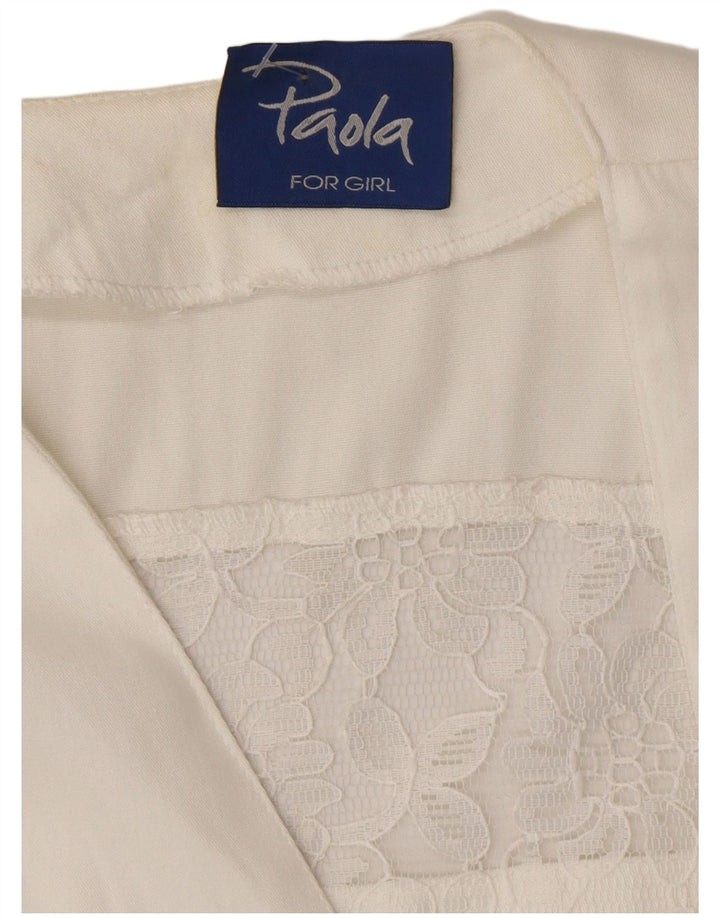Paola Γυναικείο κοντομάνικο μπουφάν 12 κουμπιού Blazer UK 12 Medium White Floral
