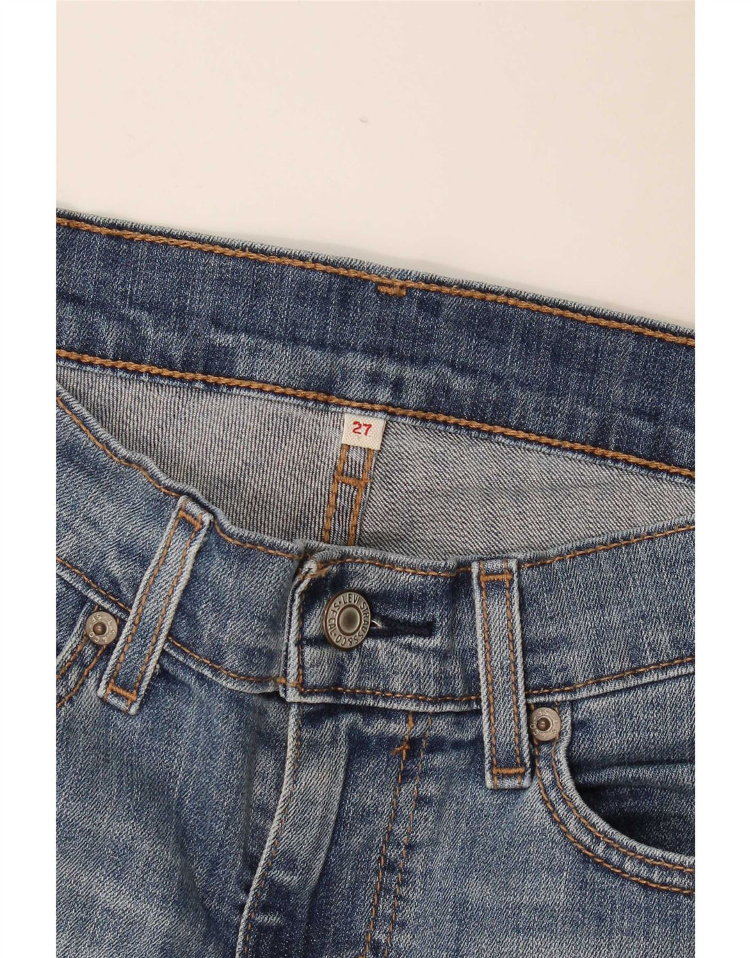 Γυναικείο τζιν σορτς Levi's W27 μικρό μπλε βαμβακερό
