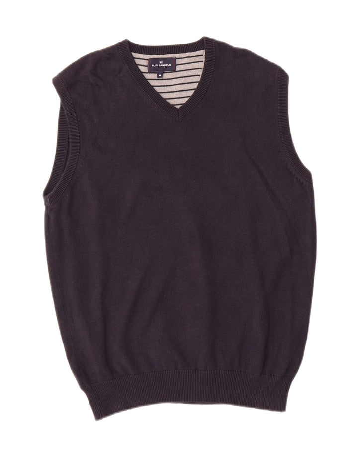 Marks & Spencer Ανδρικό Μπλε γιλέκο Harbor Tank Top Medium Navy Blue Cotton