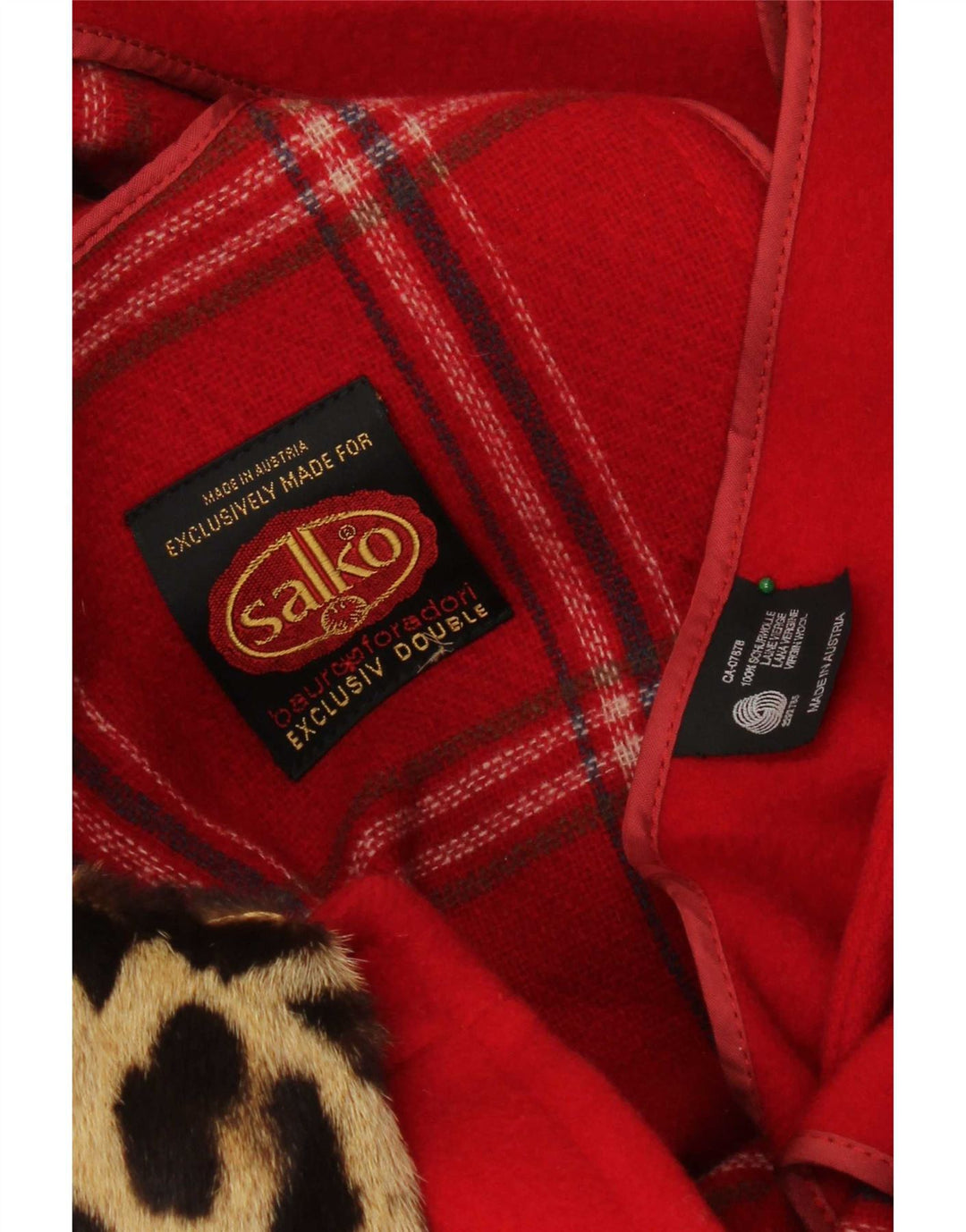 Γυναικείο παλτό Salko Loose Fit UK 16 Large Red Virgin Wool