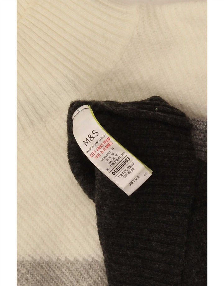 Marks & Spencer Γυναικείο πουλόβερ με λαιμό χελώνα UK 14 Large Grey