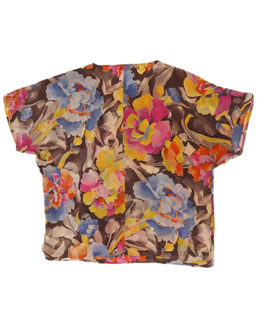 Vintage Γυναικεία Μπλούζα Τοπ IT 46 Μεγάλο Πολύχρωμο Floral Acetate