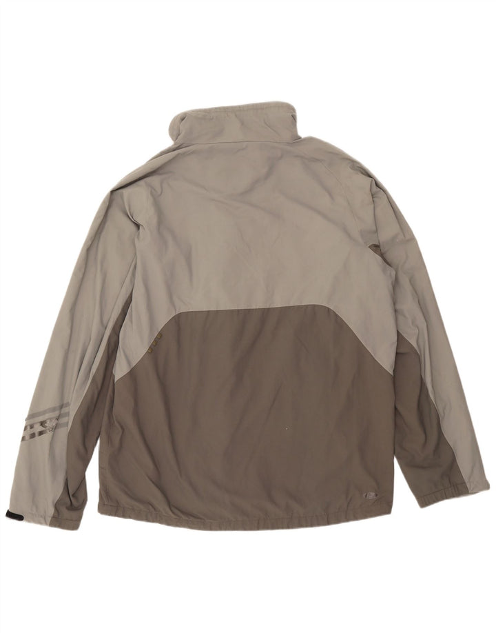 Adidas Ανδρικό μπουφάν βροχής UK 40 Large Grey Colourblock Nylon