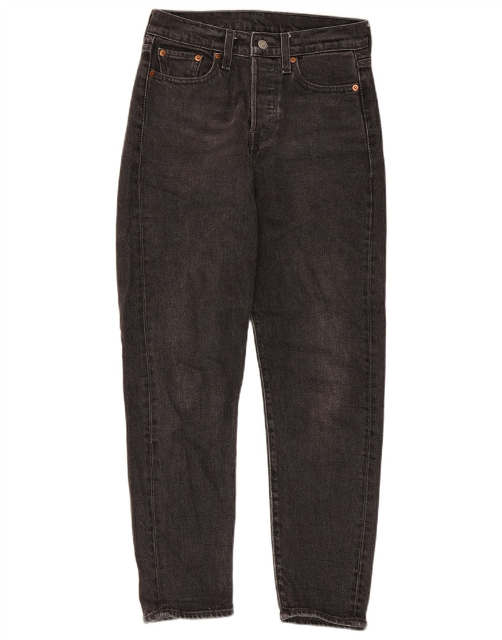 Γυναικείο τζιν Levi's Tapered W26 L27 μαύρο βαμβακερό